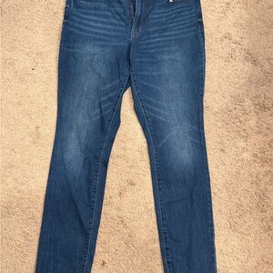 Old Navy Women's Pop Icon Dark Blue Skinny Jeans Mid Rise